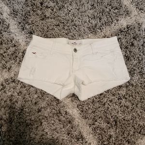 Hollister White Jean Shorts